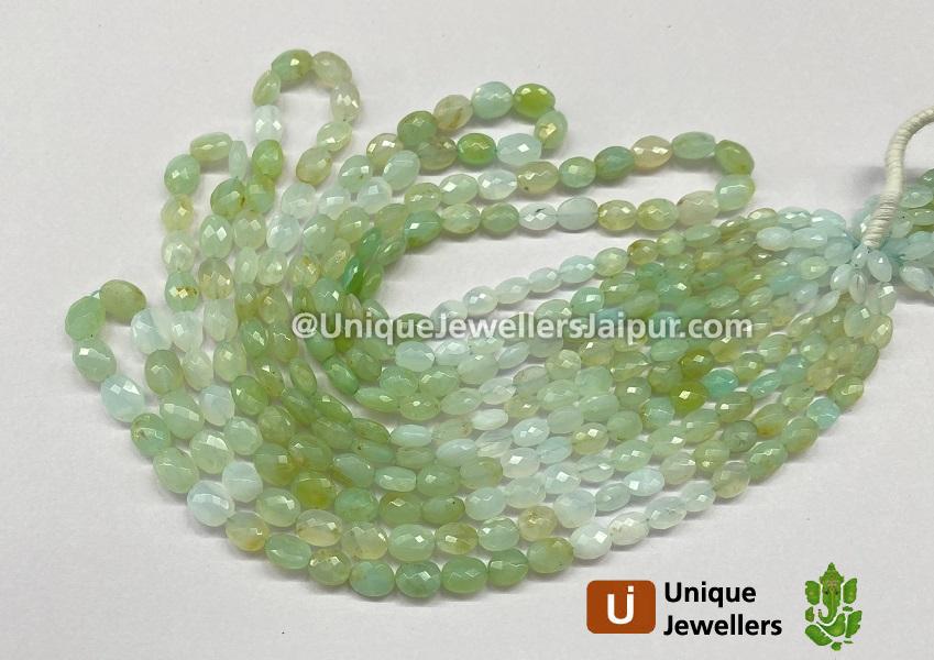 Blue Opal Peruvian Shaded Faceted Oval Beads